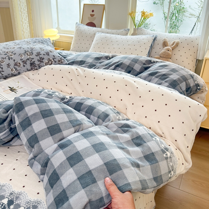 乐居坊 2025新款家用高克重学生宿舍床牛奶绒套件单品【提供买家秀】加 QQ群 286712643 香格里拉