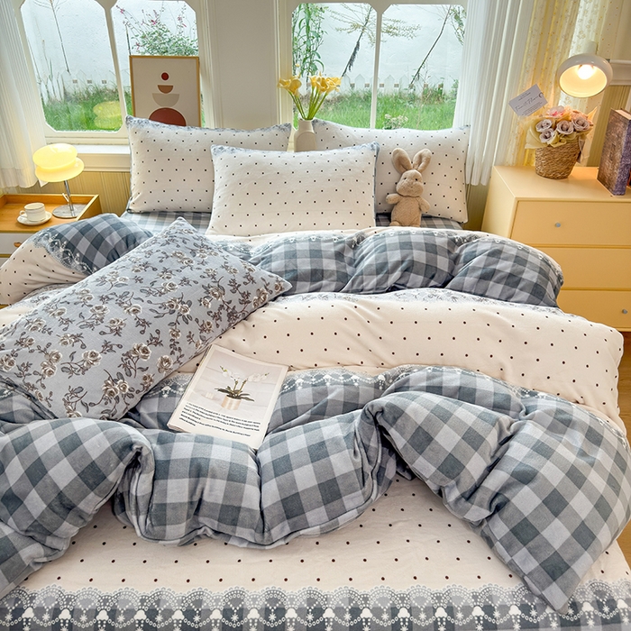 91家纺网 家纺一手货源 找家纺 乐居坊 2025新款家用高克重学生宿舍床牛奶绒套件单品【提供买家秀】加 QQ群 286712643 香格里拉