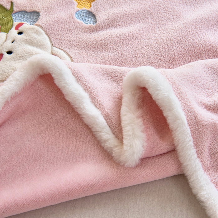 91家纺网 家纺一手货源 找家纺 御棉坊 2025新款艾尼绒多功能两用被套 天使小兔