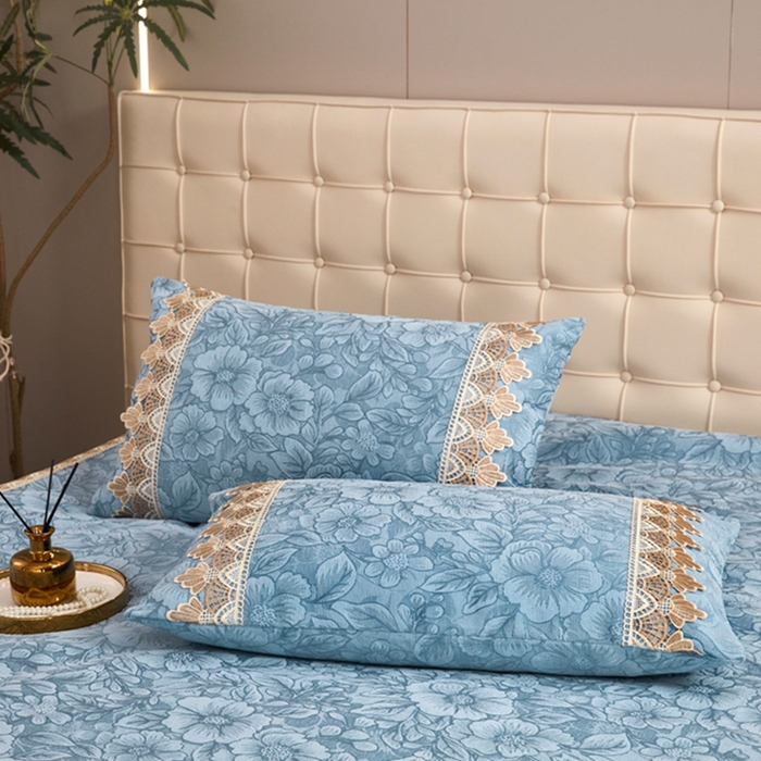 91家纺网 家纺一手货源 找家纺 （总）暖木杨 2025新款高支高密雪尼尔床用床盖炕盖炕单简约柔软亲肤床盖-一抹茶花