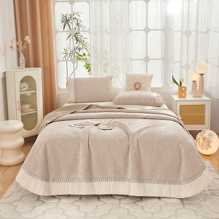 91家纺网 家纺一手货源 找家纺 （总）峻杨 2025新款床用床盖农村大炕单防滑耐磨柔软亲肤耐磨防滑可机洗炕盖-清馨梦圆