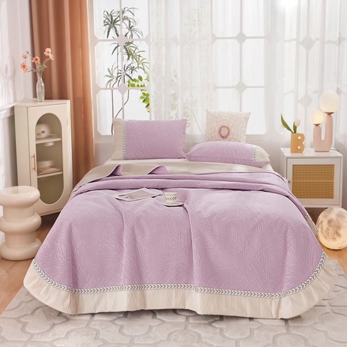 91家纺网 家纺一手货源 找家纺 （总）峻杨 2025新款床用床盖农村大炕单防滑耐磨柔软亲肤耐磨防滑可机洗炕盖-清馨梦圆