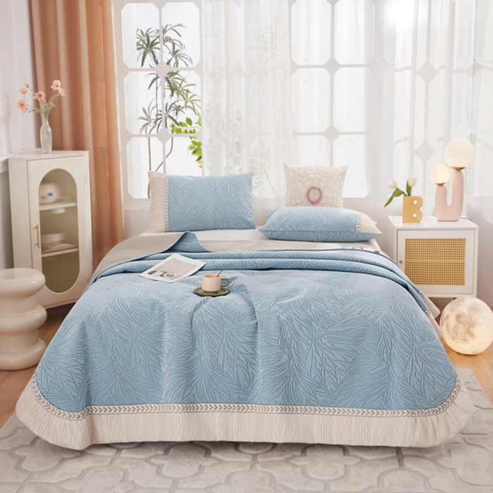 91家纺网 家纺一手货源 找家纺 （总）峻杨 2025新款床用床盖农村大炕单防滑耐磨柔软亲肤耐磨防滑可机洗炕盖-清馨梦圆