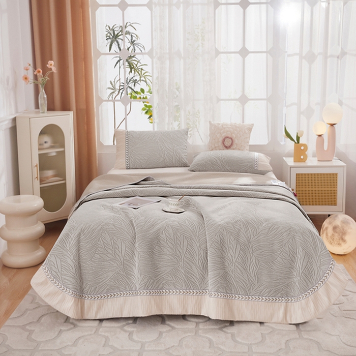 91家纺网 家纺一手货源 找家纺 （总）峻杨 2025新款床用床盖农村大炕单防滑耐磨柔软亲肤耐磨防滑可机洗炕盖-清馨梦圆