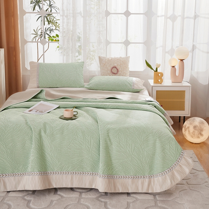 91家纺网 家纺一手货源 找家纺 （总）峻杨 2025新款床用床盖农村大炕单防滑耐磨柔软亲肤耐磨防滑可机洗炕盖-清馨梦圆