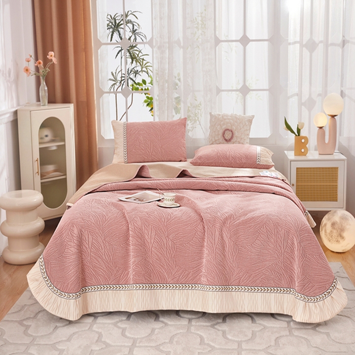 91家纺网 家纺一手货源 找家纺 （总）峻杨 2025新款床用床盖农村大炕单防滑耐磨柔软亲肤耐磨防滑可机洗炕盖-清馨梦圆