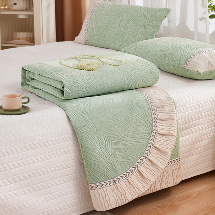 91家纺网 家纺一手货源 找家纺 （总）峻杨 2025新款床用床盖农村大炕单防滑耐磨柔软亲肤耐磨防滑可机洗炕盖-清馨梦圆