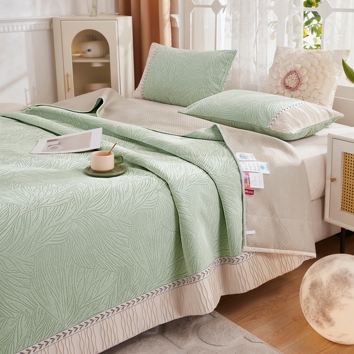 91家纺网 家纺一手货源 找家纺 （总）峻杨 2025新款床用床盖农村大炕单防滑耐磨柔软亲肤耐磨防滑可机洗炕盖-清馨梦圆