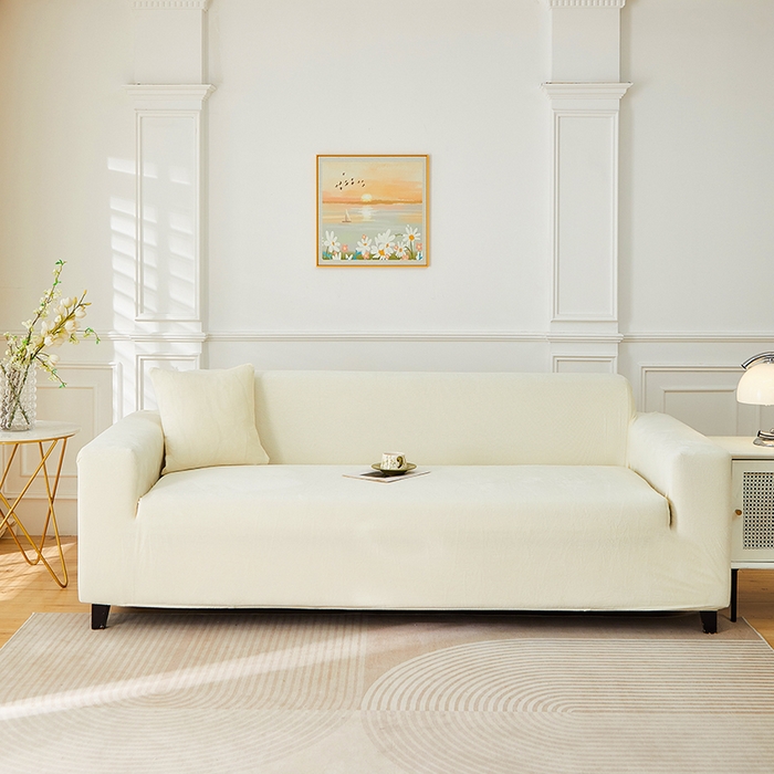 91家纺网 家纺一手货源 找家纺 （总）丝绮鹿 2025新款灯芯绒系列沙发套-竖条-无裙摆