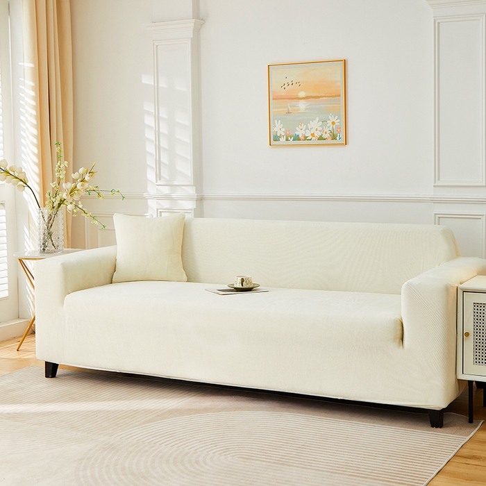 91家纺网 家纺一手货源 找家纺 （总）丝绮鹿 2025新款灯芯绒系列沙发套-竖条-无裙摆