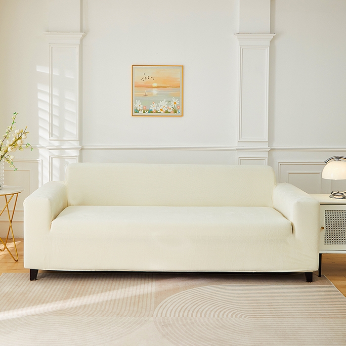 （总）丝绮鹿 2025新款灯芯绒系列沙发套-竖条-无裙摆