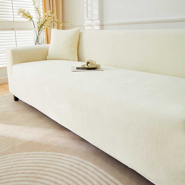 91家纺网 家纺一手货源 找家纺 （总）丝绮鹿 2025新款灯芯绒系列沙发套-竖条-无裙摆