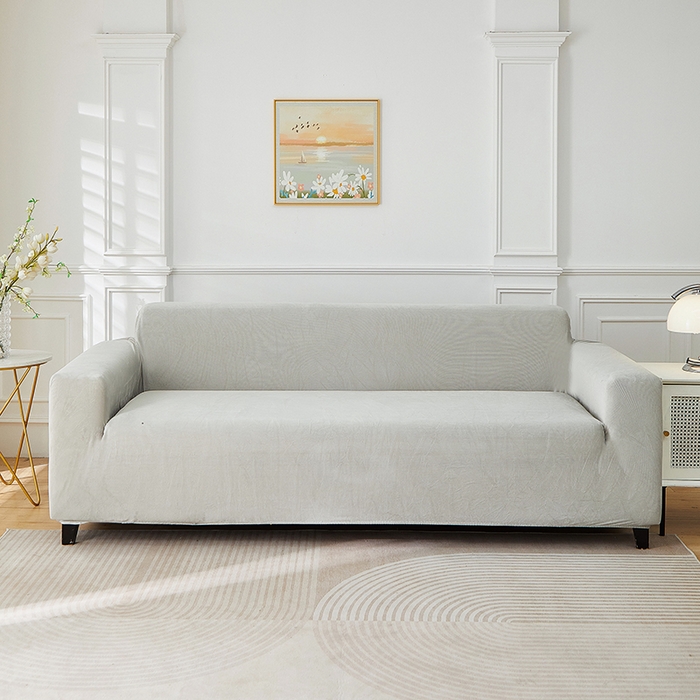 91家纺网 家纺一手货源 找家纺 （总）丝绮鹿 2025新款灯芯绒系列沙发套-竖条-无裙摆