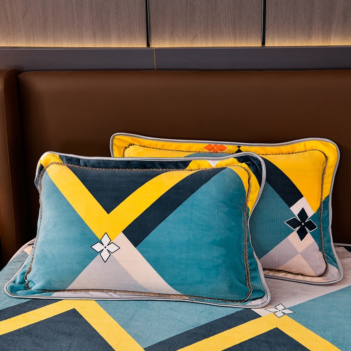 91家纺网 家纺一手货源 找家纺 韩秀2025新款金貂牛奶法莱绒床裙款四件套加厚保暖8.5斤金雕绒 自由空间