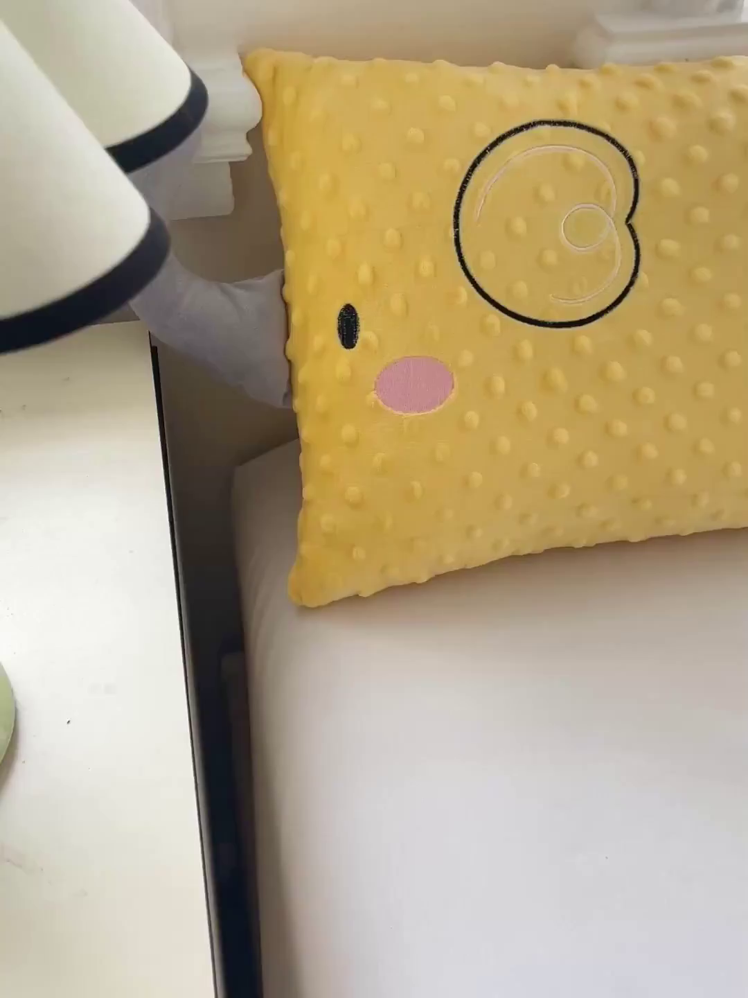91家纺网 家纺一手货源 找家纺 亦帆枕芯 2025新款小象豆豆绒儿童枕头豆豆绒宝宝安抚枕芯加枕套 黄色-小象豆豆绒