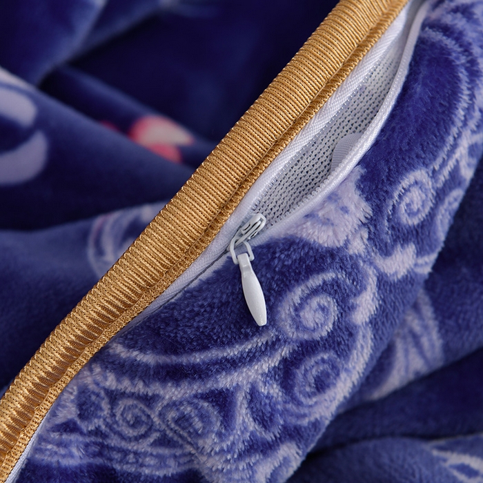 91家纺网 家纺一手货源 找家纺 韩秀家纺 2025新8.5-9.5斤牛奶绒床裙四件套法兰绒加厚抗静电超柔230克加厚 暗香