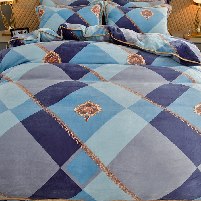 91家纺网 家纺一手货源 找家纺 韩秀家纺 2025新8.5-9.5斤牛奶绒床裙四件套法兰绒加厚抗静电超柔230克加厚 欢乐颂