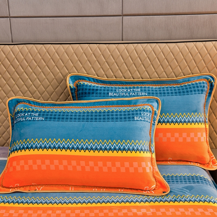 91家纺网 家纺一手货源 找家纺 韩秀家纺 2025新8.5-9.5斤牛奶绒床裙四件套法兰绒加厚抗静电超柔230克加厚 绚丽多彩