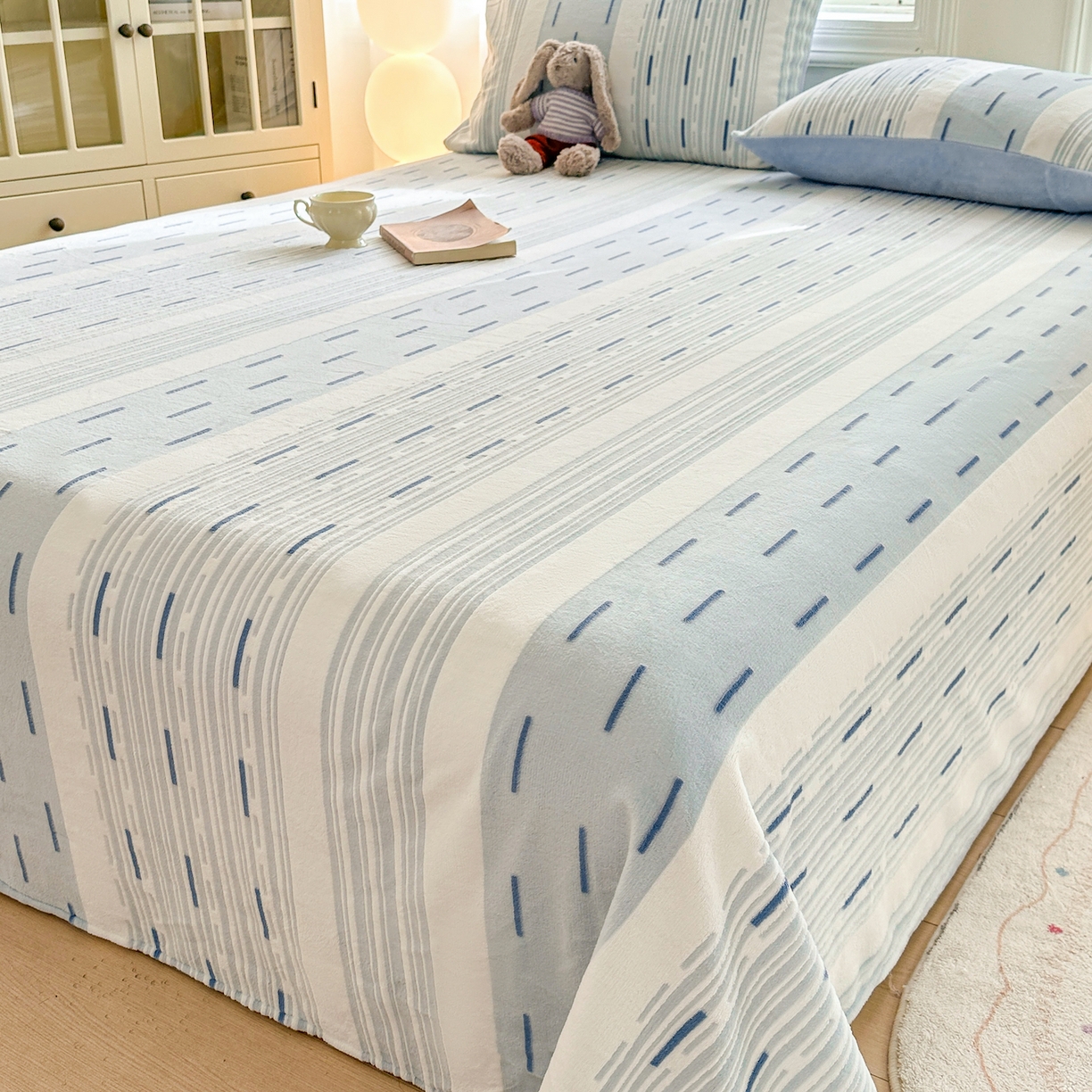 91家纺网 家纺一手货源 找家纺 （总）灰鲸 2025新款立体雕花牛奶绒床单单床单单品床单单件