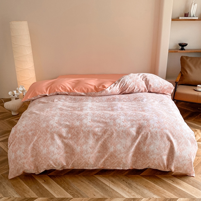 大吉  2024新款加厚喷气全棉磨毛被套 印象-粉