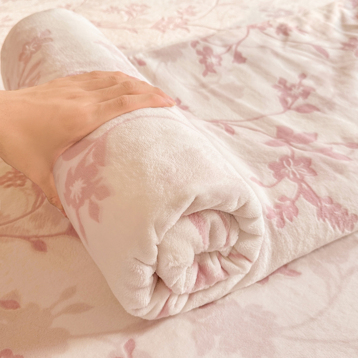 91家纺网 家纺一手货源 找家纺 灰鲸 2025新款立体雕花牛奶绒床单单床单单品床单单件 繁花-粉