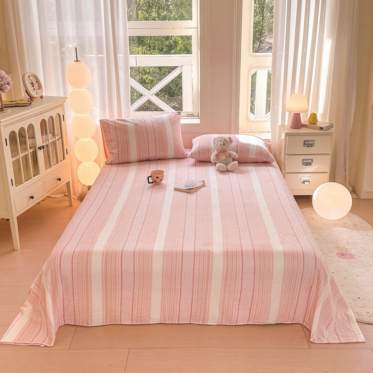 91家纺网 家纺一手货源 找家纺 灰鲸 2025新款立体雕花牛奶绒床单单床单单品床单单件 泛歌-粉