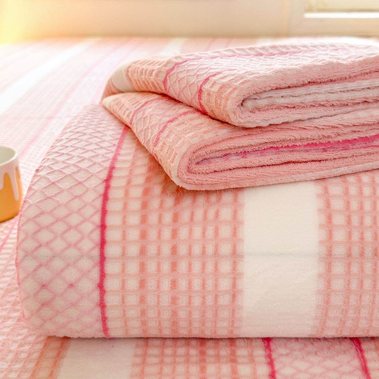 91家纺网 家纺一手货源 找家纺 灰鲸 2025新款立体雕花牛奶绒床单单床单单品床单单件 泛歌-粉