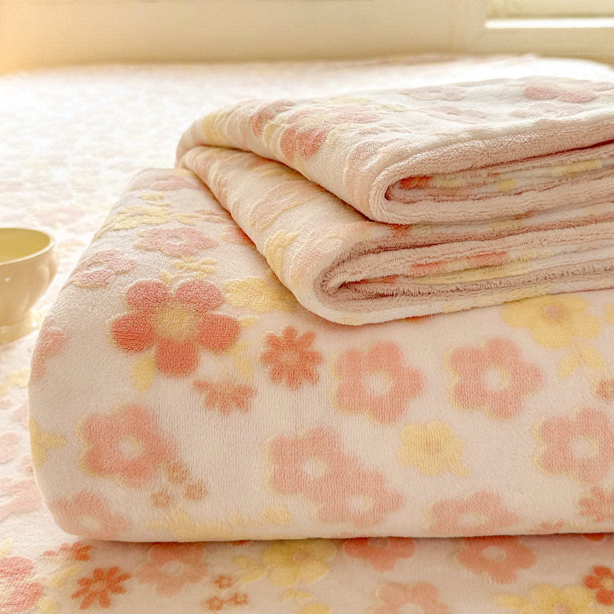 91家纺网 家纺一手货源 找家纺 灰鲸 2025新款立体雕花牛奶绒床单单床单单品床单单件 花海-粉