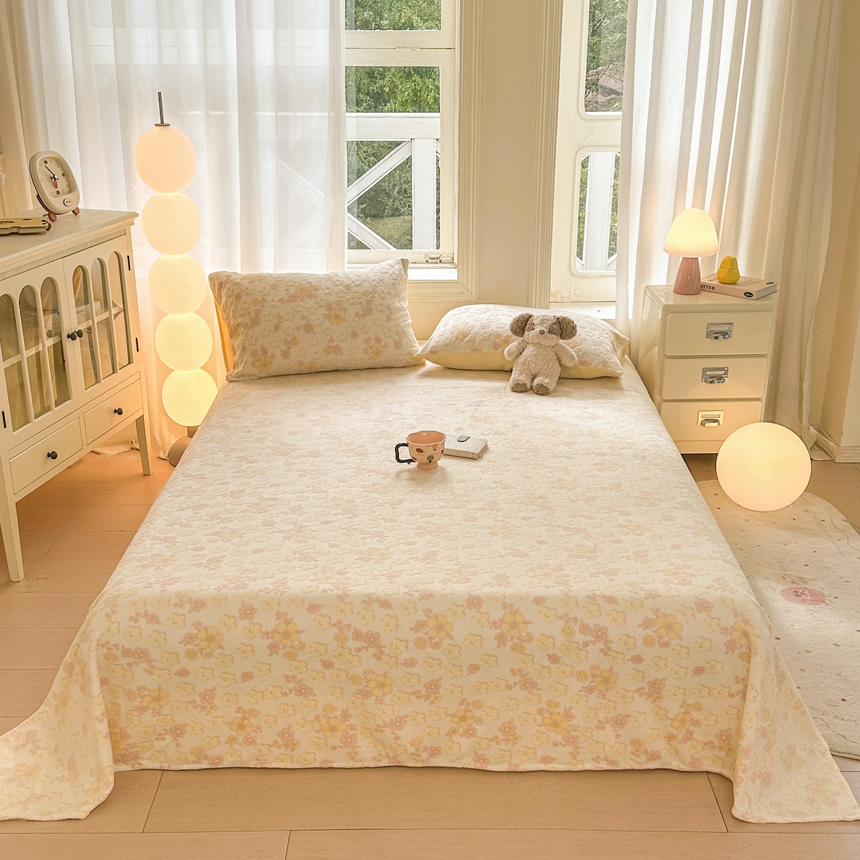 91家纺网 家纺一手货源 找家纺 灰鲸 2025新款立体雕花牛奶绒床单单床单单品床单单件 花海-黄