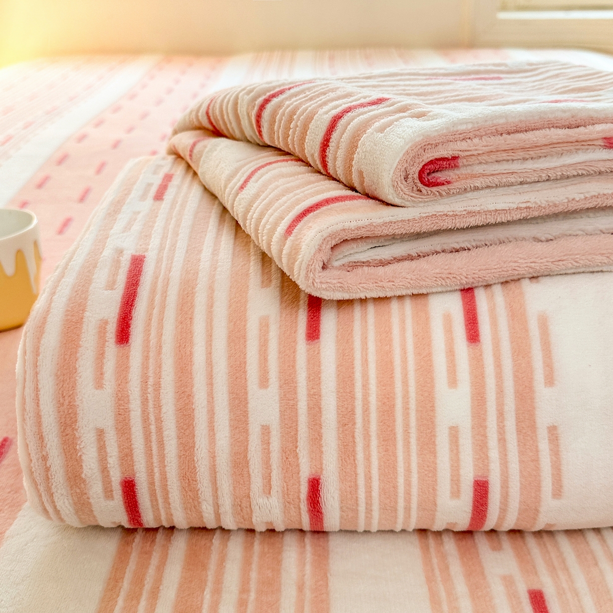 91家纺网 家纺一手货源 找家纺 灰鲸 2025新款立体雕花牛奶绒床单单床单单品床单单件 速写-粉