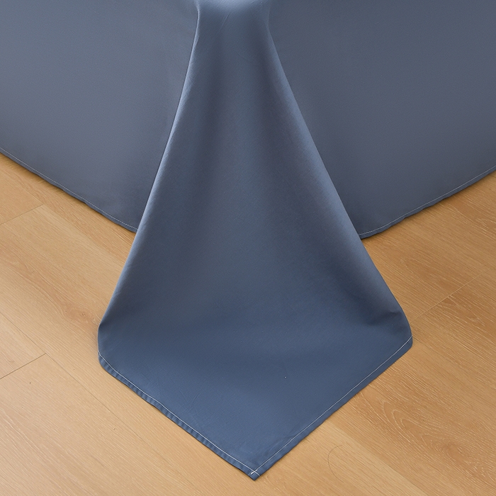 91家纺网 家纺一手货源 找家纺 宇彬家纺 2026直播热新款A类13374全棉一字绣宽边枕套被套纯色四件套贡缎新疆长绒匹马棉轻奢缩水足可定做 简绣-宾利蓝