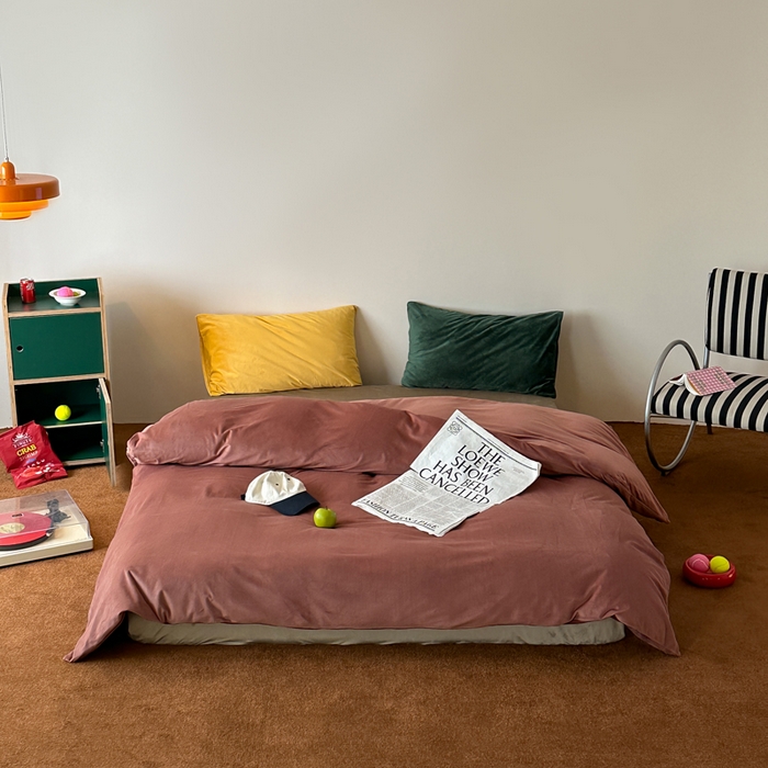 91家纺网 家纺一手货源 找家纺 （总）例外 2025新款A类色织亚麻提花水洗棉四件套-云端【 此款各平台严格控价；卷后 标准不得低于298 加大不得低于 315】 【套件 会员 -20 /套】