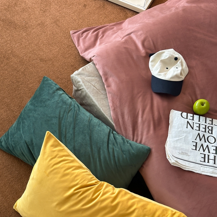 91家纺网 家纺一手货源 找家纺 （总）例外 2025新款日式良品190克高克重天鹅绒HD混搭系列四件套