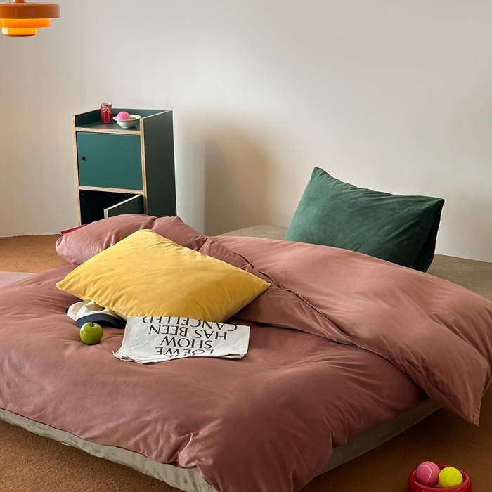 91家纺网 家纺一手货源 找家纺 （总）例外 2025新款日式良品190克高克重天鹅绒HD混搭系列四件套