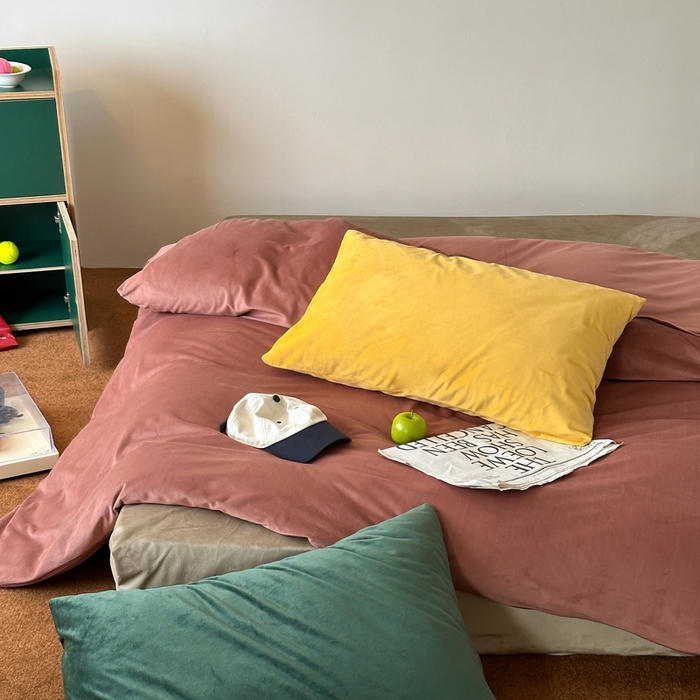 91家纺网 家纺一手货源 找家纺 （总）例外 2025新款日式良品190克高克重天鹅绒HD混搭系列四件套