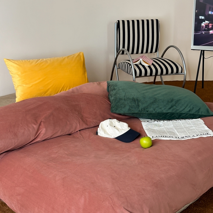 91家纺网 家纺一手货源 找家纺 （总）例外 2025新款日式良品190克高克重天鹅绒HD混搭系列四件套