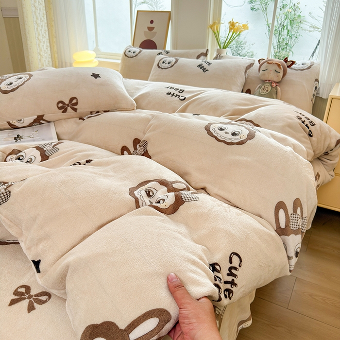 91家纺网 家纺一手货源 找家纺 乐居坊 2025新款家用高克重学生宿舍床牛奶绒套件单品【提供买家秀】加 QQ群 286712643 大明星