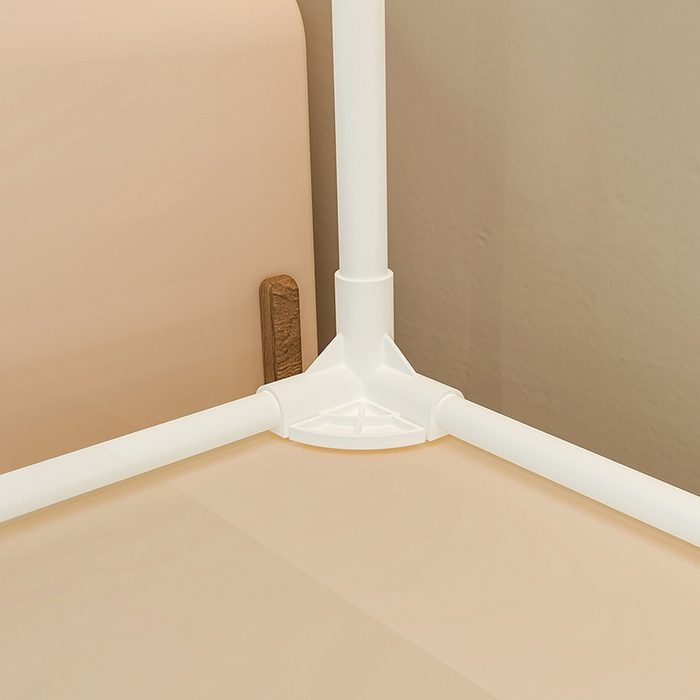 91家纺网 家纺一手货源 找家纺 海虹蚊帐 2025新款加高内穿U型三门2402保暖款夹棉防尘顶坐床蚊帐 米色