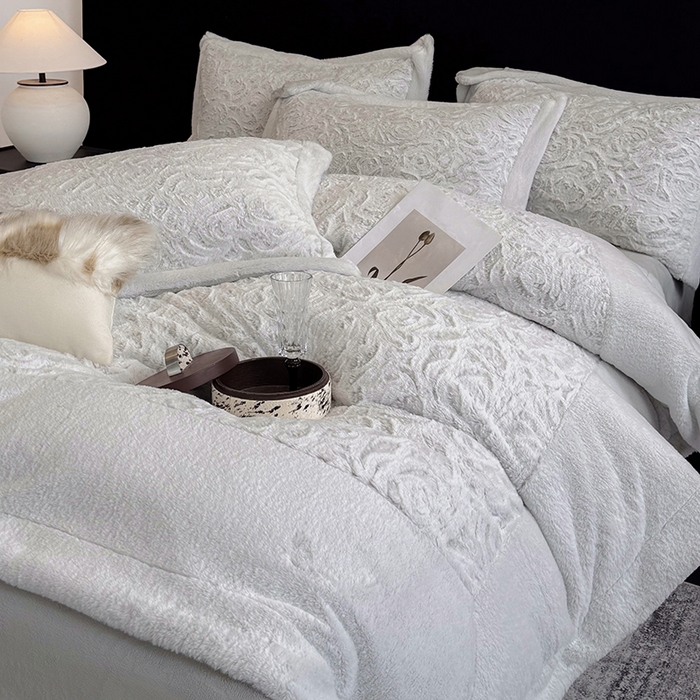 91家纺网 家纺一手货源 找家纺 （总）丞音家纺 11斤新款秋冬A类轻奢皮草绒加厚保暖水貂绒牛奶绒床上用品珊瑚绒四件套床单被套