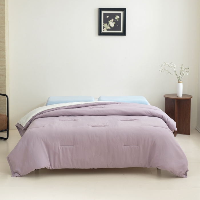 91家纺网 家纺一手货源 找家纺 花享莱 2025冬季新款PRO2.0亚朵被子同款深睡被四季被冬被子母被春秋被保暖控温被子 融雾紫四季