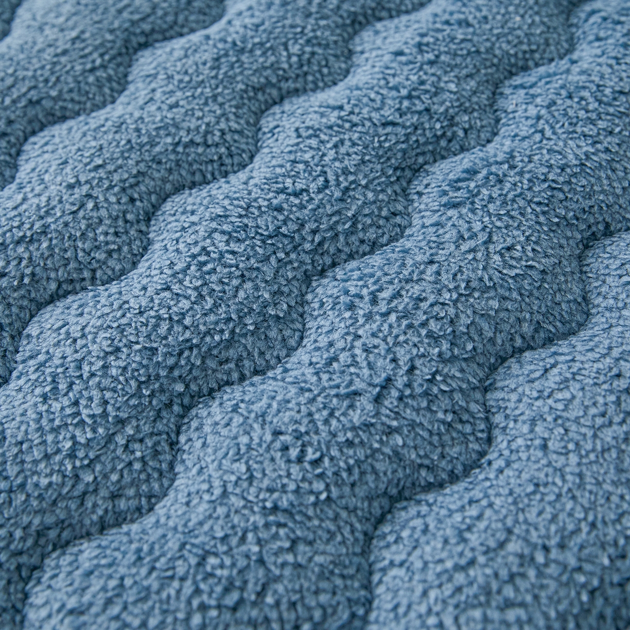 91家纺网 家纺一手货源 找家纺 缦吉 2025新款加厚羊羔绒床垫床褥-成人款 蓝色