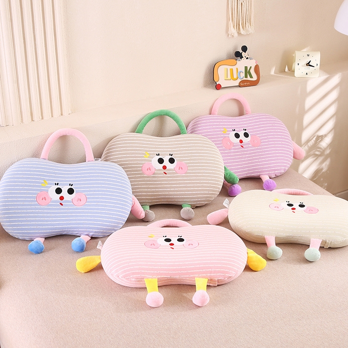 91家纺网 家纺一手货源 找家纺 （总）金牛枕芯 2025新款针织暖绒记忆棉手提猫肚枕头枕芯