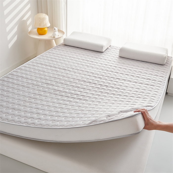 91家纺网 家纺一手货源 找家纺 美芝莱床垫 2025新款立体大波浪小波浪床垫【带有买家秀】针织抗菌支撑床垫 立体小波浪绅士灰（5.5cm）