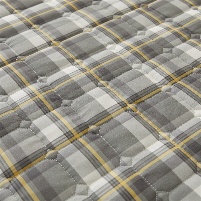 91家纺网 家纺一手货源 找家纺 美芝莱床垫 2025新款立体棉花床垫【带有买家秀】针织抗菌支撑床垫 格子灰（5.5cm）