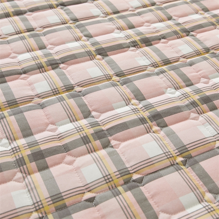 91家纺网 家纺一手货源 找家纺 美芝莱床垫 2025新款立体棉花床垫【带有买家秀】针织抗菌支撑床垫 格子粉（5.5cm）