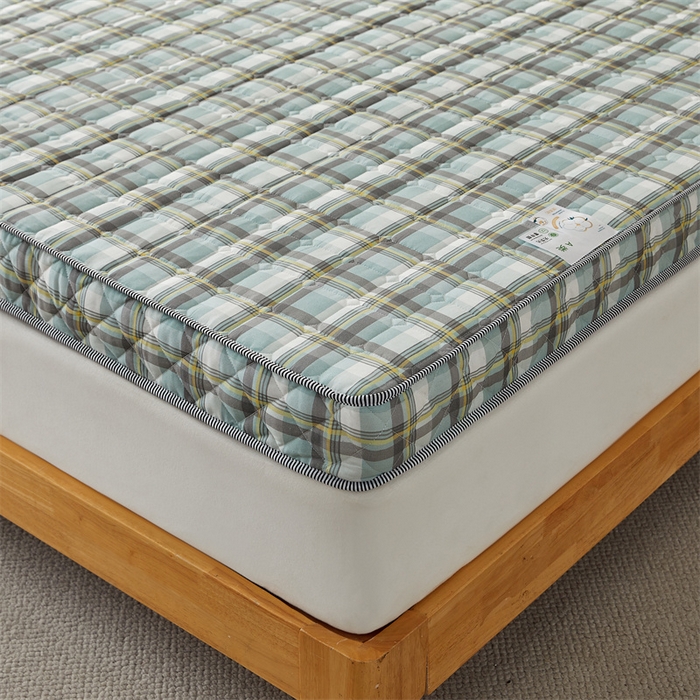 91家纺网 家纺一手货源 找家纺 美芝莱床垫 2025新款立体棉花床垫【带有买家秀】针织抗菌支撑床垫 格子绿（5.5cm）