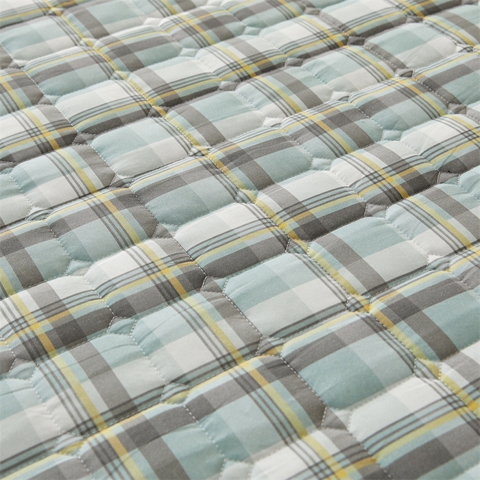 91家纺网 家纺一手货源 找家纺 美芝莱床垫 2025新款立体棉花床垫【带有买家秀】针织抗菌支撑床垫 格子绿（5.5cm）