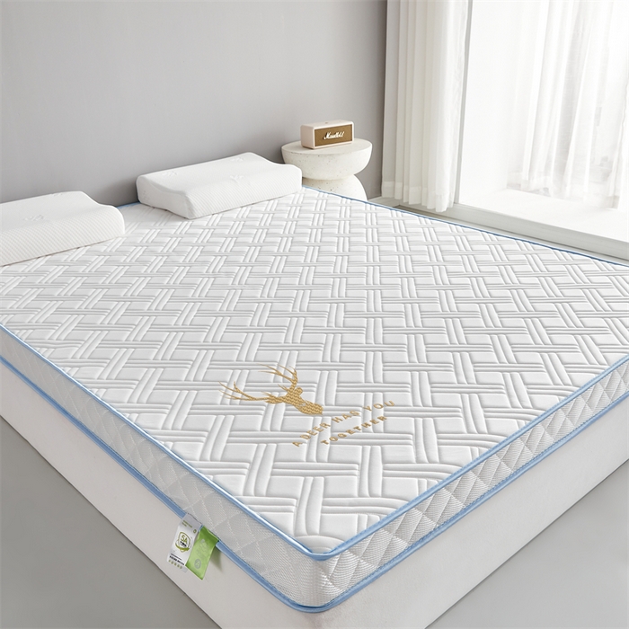 91家纺网 家纺一手货源 找家纺 美芝莱床垫 2025新款立体鹿头立体撞色床垫【带有买家秀】针织抗菌支撑床垫 立体鹿头-奶昔白（5.5cm）