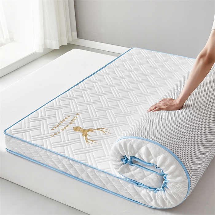 91家纺网 家纺一手货源 找家纺 美芝莱床垫 2025新款立体鹿头立体撞色床垫【带有买家秀】针织抗菌支撑床垫 立体鹿头-奶昔白（5.5cm）