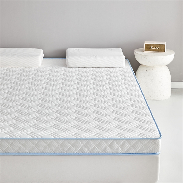 91家纺网 家纺一手货源 找家纺 美芝莱床垫 2025新款立体鹿头立体撞色床垫【带有买家秀】针织抗菌支撑床垫 立体-奶昔白（5.5cm）